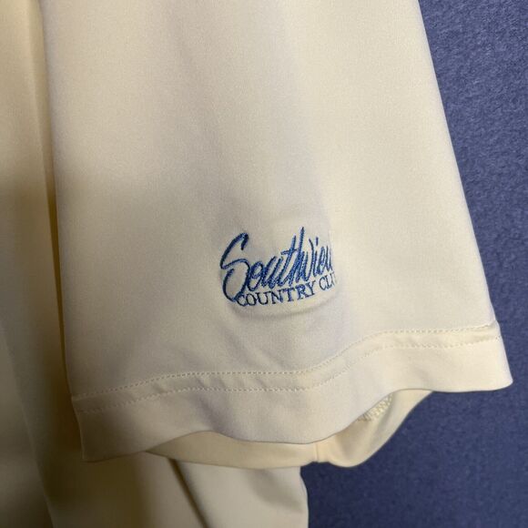 Peter Millar Summer Comfort Polo Shirt‎ Adult Large Southview Golf Club Spandex - Picture 2 of 9